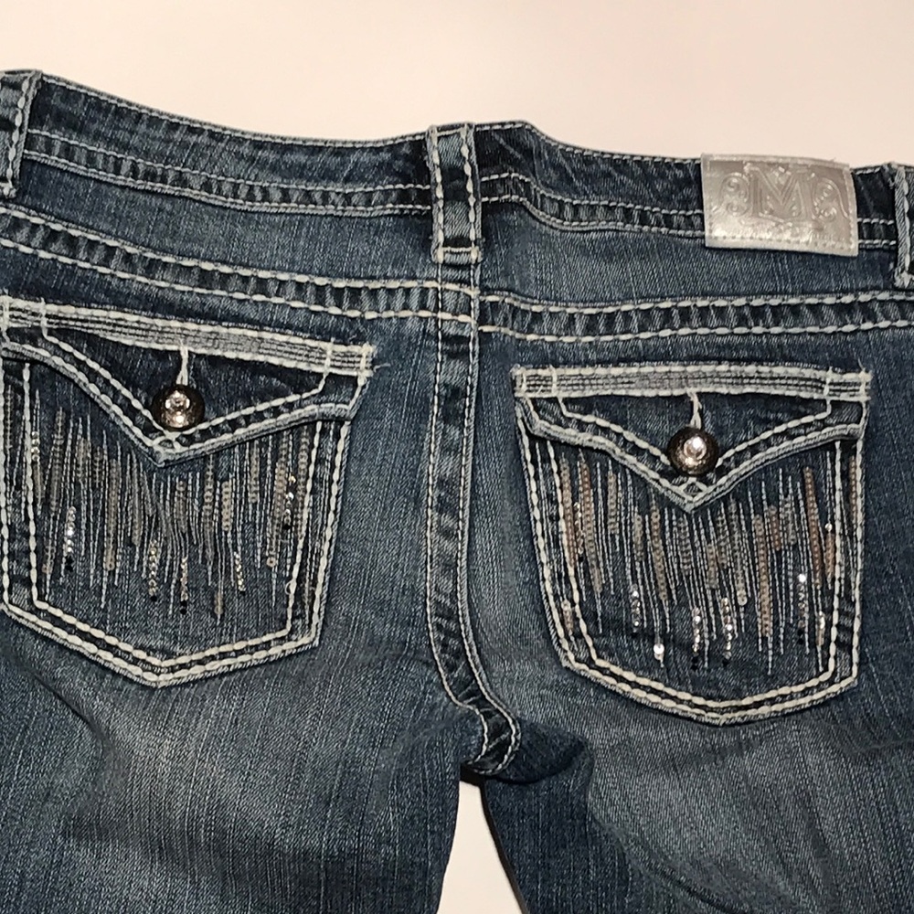 Maurices bling jeans capris 7/8 reg crops sequins - Picture 5 of 12